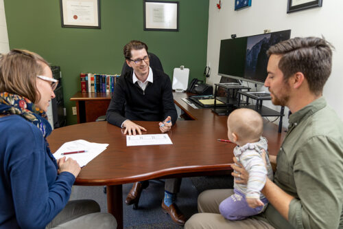 Martin with clients